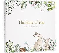 Baby Gift Set Baby Memory Book, Baby Keepsake Journal and Scrapbook Album for Baby's First Year, Baby Book for Boy or Girl to Record Milestones