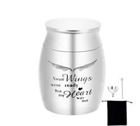 Keepsake Urns Pet | Small Keepsake Urns for Pet Ashes | Unique Woodgrains Metal Sharing Personal Funeral Urn for Pet Or Human Ashes