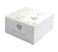 Keepsake Wooden Box Christening Baby Shower Gender Reveal Memory Chest