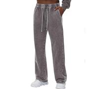KEEPSHOWING Mens Sweatpants Athletic Acid Washed Cotton Elastic Waist Joggers Drawstring Jogger Pants Workout Long Pants