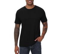 KEEPSHOWING Mens T-Shirts Short Sleeve Stretch Moisture-Wicking Crewneck Cotton Shirt for Man Athletic Running Gym Workout, Black, Medium