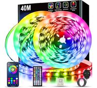 Keepsmile Led Strip Lights 40M(2 Rolls of 20M) with Music Sync,Bluetooth Smart App Control Color Changing Indoor Led Light Strips with Remote,Flexible Lights for Bedroom Home Party Christmas Decor