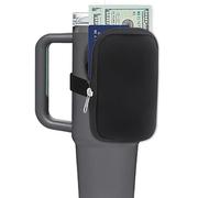 keepsweat Stanley Cup Water Bottle Pouch Black Tumbler Pouch for Stanley Quencher Adventure IceFlow 40oz/20oz/30oz Man Women Outdoor Running Workout Tumbler Belt Bag Stanley Accessories