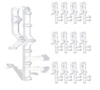 keepsweat Valance Clips,2.16 Inch Valance Clips for Blinds 12 Pcs Clear Plastic Hidden Channel Blind Valance Replacement Clips for The Valance with a Groove in The Back,Faux Wood Blind Clip