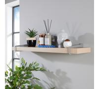 Keer 80Cm Chunky Shelf With Slide On Brackets - Oak Effect Core Products Light Oak One Size