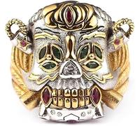 KEERSONG Silver Handmade Lucky ring - Skull Decoration Ring - The Same Decoration As Stallone, The Protagonist Of Fhe Movie Terminator - Birthday Gifts, Holiday Gifts For Boyfriends And Family(9#)