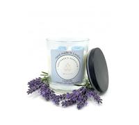 Keerthana's Handglow London Lavender Scented Soy Wax Candle, Hand Made in London, Premium Glass Jar with Wooden Lid, Natural Fragrance