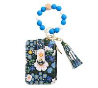Keeschains Ice Bag - Bohemian Style Keys for Lipstick, Small , Elegant Wallet | Floral Pattern Key Picker for Women, Girls and, Dark Blue, Se référer au descriptif, Refer to description