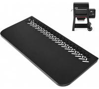 KEESHA Folding Front Table for Weber Searwood 600 Pellet Grill, Replace Weber 3400108, Heavy-Duty Grill Accessories for Food Prep and Storage, 24" x 12.5"