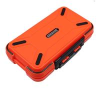 KEESHINE SMALL Fishing Tackle Box, Floating Storage Box, Double-Sided Fishing Lure Box with Adjustable Dividers Storage Jewelry Organizer Making Kit Container for Lure Hook Beads Earring Tool(Orange)