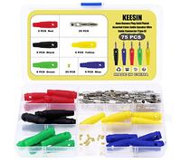 KEESIN Banana Cable Plugs,4mm Banana Plugs Socket 25PCS Banana Cable Connectors Speaker Wire Connections Banana Plug 4mm for Musical Audio Speaker Wire & Audio