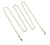 KEESIN Glasses Chains,Eyeglass Strap Eyeglass Chains Gold Sunglass Chain Spectacle Chain Gold with Anti-Skid Ear Hooks Anti-lost String for Glasses Retainer Men Women