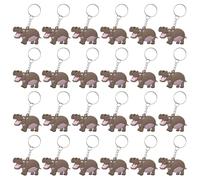 KeeStar 24 Pack Hippo Keychains Party Favors for Safari Animal Party, Wild Animal Themed Baby Shower, Birthday Decorations, Wedding, School Carnival Rewards, Classroom Prize
