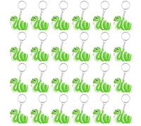 KeeStar 24 Pack Snake Keychains Party Favors for Safari Animal Themed Party, Reptile Themed Baby Shower, Birthday, Wedding, School Carnival Rewards, Classroom Prize