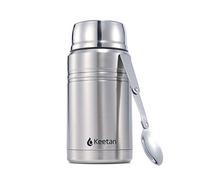 Keetan Vacuum Insulated Food Flasks BPA Free Stainless Steel Food Containers with Folding Spoon Lunch Box (Stainless Steel, 750 ml)