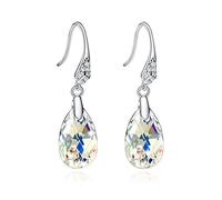 KEETEEN Dream Shine 925 Sterling Silver Color-Change Crystal Drop Dangle Earrings for Women