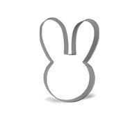 Keewah Easter Bunny Rabbit Face Cookie Cutter, 4.8”, Stainless Steel
