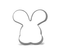 Keewah Easter Bunny Rabbit Face Cookie Cutter, 4”, Stainless Steel