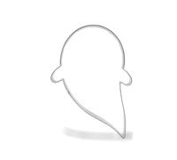 Keewah Ghost Cookie Cutter, 4”, Stainless Steel
