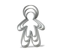 Keewah Gingerbread Man Cookie Cutters - 5”,4”,3” - 3 Piece - Stainless Steel