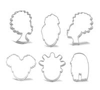 Keewah Girl Face Cookie Cutter Set - 6 Piece - Stainless Steel