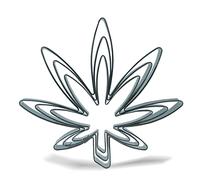Keewah Marijuana Leaf Cookie Cutter Set - 5.2”,4.3”,3.4” - 3 Piece - Stainless Steel