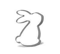 Keewah Rabbit Bunny Cookie Cutter, 4.5”, Stainless Steel