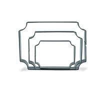 Keewah Rectangle Plaque Cookie Cutter Set - 5", 4", 3" - 3 Piece - Stainless Steel