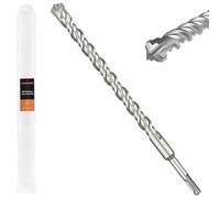 Keewaki 12mm x 450mm SDS Plus Rotary Hammer Drill Bit | 4-Cutter Cross Carbide Tip Heavy Duty Masonry Bit for Reinforced Concrete, Brick and Stone, 1-Pack