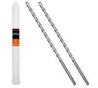 Keewaki SDS Plus Rotary Hammer Drill Bit Set - 2-Piece 6mm x 310mm Concrete Masonry Drill Bits for Brick, Cement & Stone - Durable Alloy Tip, Fast Drilling