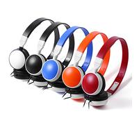 Keewonda Bulk Headphones Classroom Kids Earbuds 25 Pack Students School Headphones Multi Color KW-X25 Foldable Headsets for School Computer Lab Library Hospital Museums Testing Centers Hotels