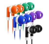 Keewonda Earbuds Bulk 30 Pack Multi Color for Kids Classroom Earbuds Wired Stereo in Ear Wholesale Earbuds Headphones Earphones for Children Students Teachers School