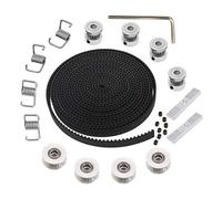 KeeYees 5M GT2 Timing Belt 6mm Width + 4pcs 20 Teeth 5mm Bore Belt Pulley Wheel + 4pcs Idler + 4pcs Tensioner Spring Torsion + 2pcs Gear Clamp Mount Block with Allen Wrench for 3D Printer RepRap