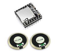 KeeYees Mini MP3 DFPlayer Player Module with Metal Shell Round Internal Magnet Speaker 2W 8Ohm for DIY Compatible with Arduino