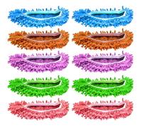 Keeytaa 5 Pairs (10 Pieces) Mop Slippers Shoes Cover,Dust Duster, Socks for Women Men Kids Foot, Microfiber Dust Hair Cleaners | Reusable | Washable | Dry The Floors for House Office Bathroom Kitchen