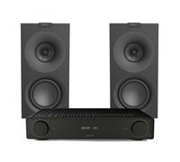 KEF Concerto Meta Speakers & Arcam A5+ Integrated Amplifier Black