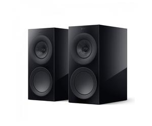 KEF R3 Meta Bookshelf Speakers Black with Terminated Chord Company ClearwayX Speaker Cables
