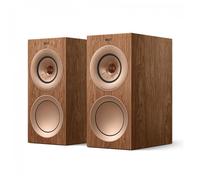 KEF R3 Meta Bookshelf Speakers Walnut with Terminated Chord Company ClearwayX Speaker Cables