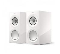 KEF R3 Meta Bookshelf Speakers White with Terminated AudioQuest Rocket 11 Speaker Cables