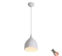 KEFA Battery Operated Pendant Light with Remote, Indoor No Wiring Ceiling Hanging Light, Modern Wireless Pendant Lighting Chandelier Fixture for Kitchen Island Dining Room Living Room Farmhouse (Colo