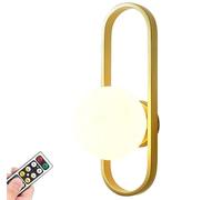 KEFA Modern No Wire Wall Sconce Battery Operated with White Globe Lamp Shade & Dimmable Light Bulb, Non Hardwired Battery Powered Wall Light Fixture for Bedroom, Lounge, Bathroom, Living Room, Lobby