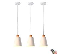 KEFA Modern Not Hardwired Battery Operated Pendant Light with Remote & Blub, USB Rechargeable Kitchen Island Pendant Light/Ceiling Hanging Lighting, White Chandelier for Living Room Dining Table Bed