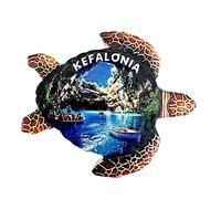 Kefalonia Greece 3D Turtle Fridge Magnet Souvenir Gift,Resin Handmade Kefalonia Refrigerator Magnet Home & Kitchen Decoration Collection