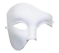 KEFAN Mens Mask Masquerade Mask Phantom of the Opera Half Face Mask (White)