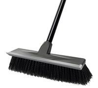 KeFanta Floor Scrub Brush with Long Handle 59", Heavy Duty Stiff Bristle Floor Scrubber with Squeegee for Cleaning Deck Patio Bathroom Garage Kitchen Wall Tub Tile Swimming Pool, Gray
