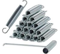 KeFanta Trampoline Springs for 8ft/10ft/12ft/14ft Trampoline,Heavy-Duty Galvanised 5.5Inch Replacement Springs 16pcs+1pc Puller tool