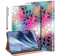 KEFBWAO Case for Samsung Galaxy Tab A7 Lite 8.7 Inch 2021, Stylus Holder Flip Wallet Leather Shockproof Cover for Samsung Tab A7 Lite SM-T220/T225/T227 Case, Maple Leaf