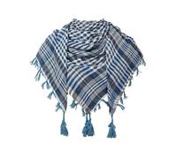 Keffiyeh Scarf for Men Shemagh Tactical Desert Scarf Neck Head Wrap Tassel, Blue, One size