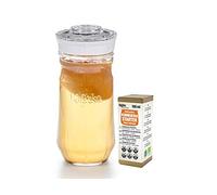 Kefirko Complete Kombucha Making Kit 1.4L Jar with Organic Starter - Make Your own Probiotic Drinks at Home for Good Gut Health and Build Your Immunity (White)