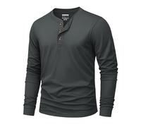 KEFITEVD Men Shirt Long Sleeve Tshirt Cotton Pullover Breathable Spring Top